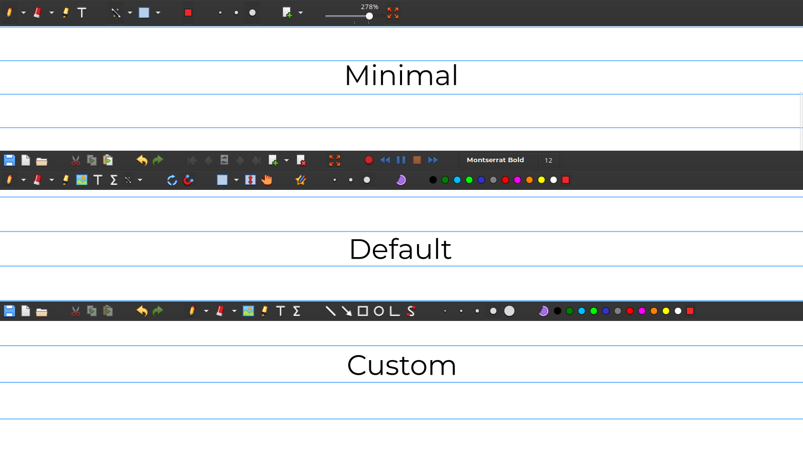 Customize Toolbars